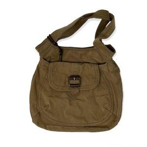 Fossil Shoulder Bag Brown Purse Y2K With Chunky Buckle Detail Pocket 2000s